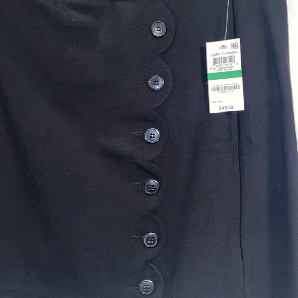 NWT Maison Jules Black Button Mini Skirt - Picture 2 of 5